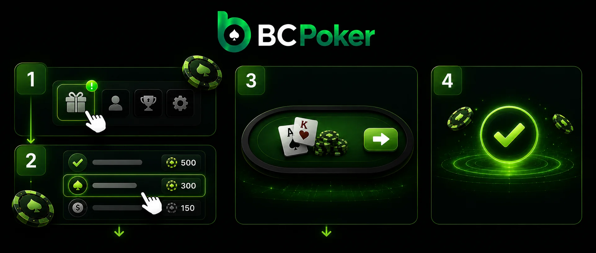 Стартовые задания и выполнение активностей в приложении BCPoker.